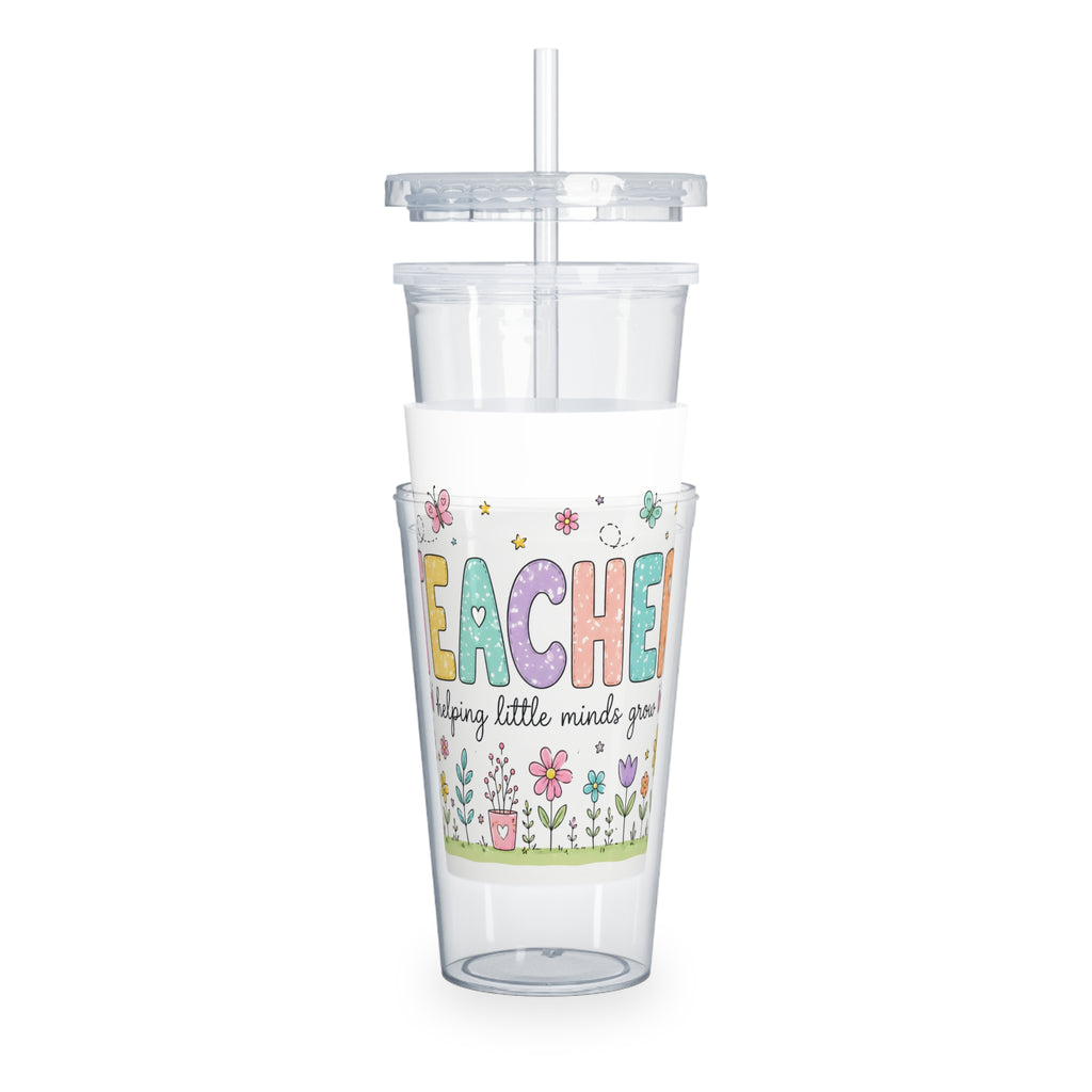 Plastic Tumbler with Straw